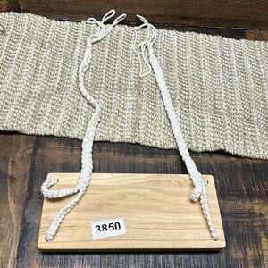 Vintage baby swing photo prop wooden multifunctional 12” length 5”w 18”string